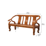 CURVE TEAK WOOD SOFA