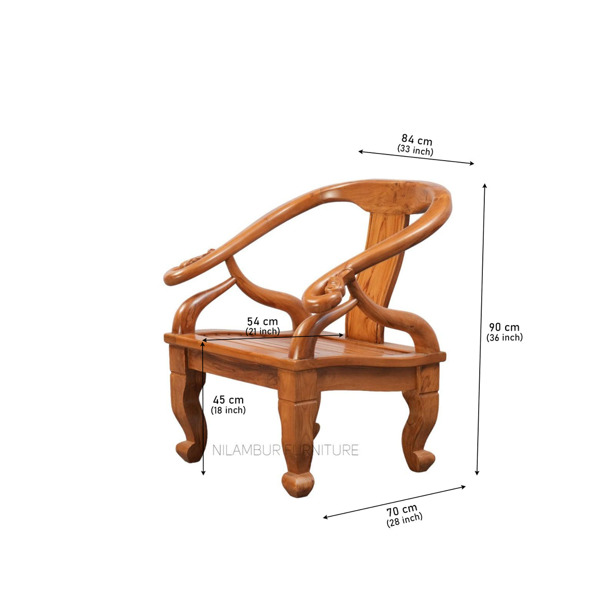 CURVE TEAK WOOD SOFA