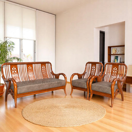 FABIO TEAK WOOD SOFA