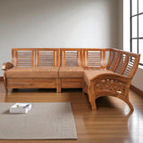 KINGSTON TEAK WOOD CORNER SOFA