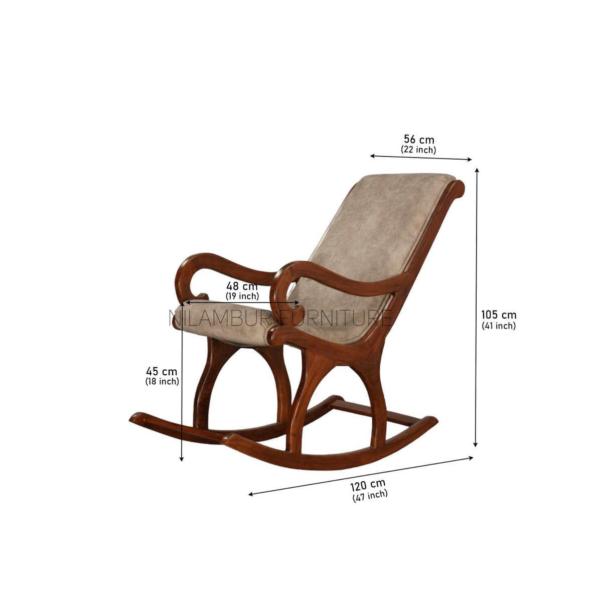 CHAHAL TEAK WOOD ROCKING CHAIR
