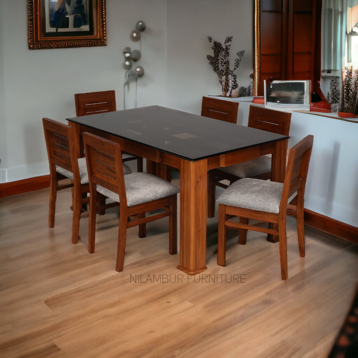 LUCA TEAK WOOD DINING SET - Nilambur Furniture