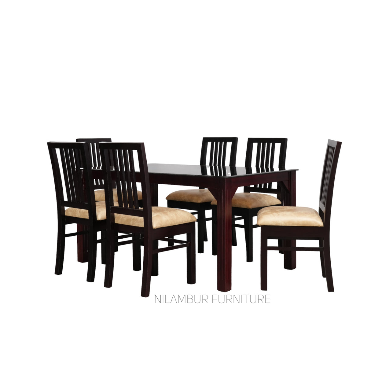 IAN MAHOGONY DINING SET - Nilambur Furniture