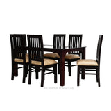 BELLA MAHOGONY DINING SET - Nilambur Furniture