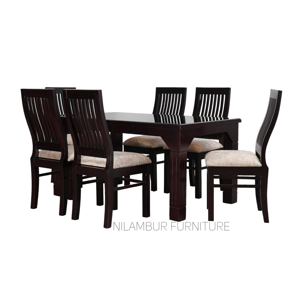 HAZEL MAHOGONY DINING SET - Nilambur Furniture