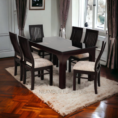 HAZEL MAHOGONY DINING SET - Nilambur Furniture