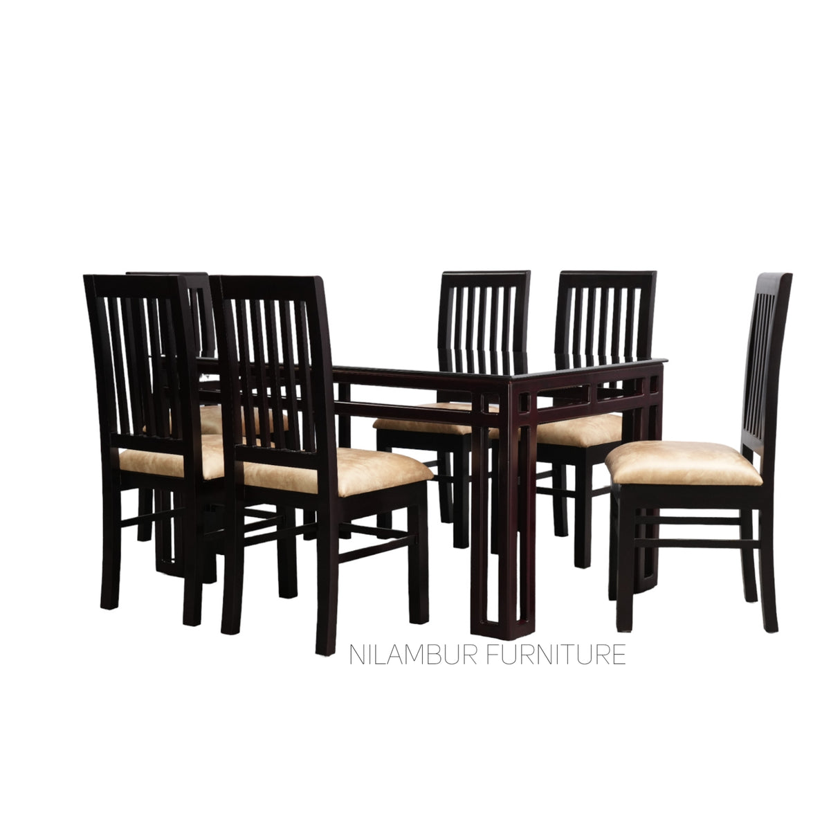 MIA MAHOGONY DINING SET - Nilambur Furniture