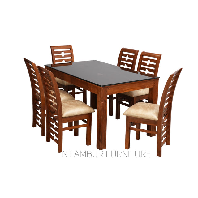 TAYLOR TEAK WOOD DINING SET - Nilambur Furniture