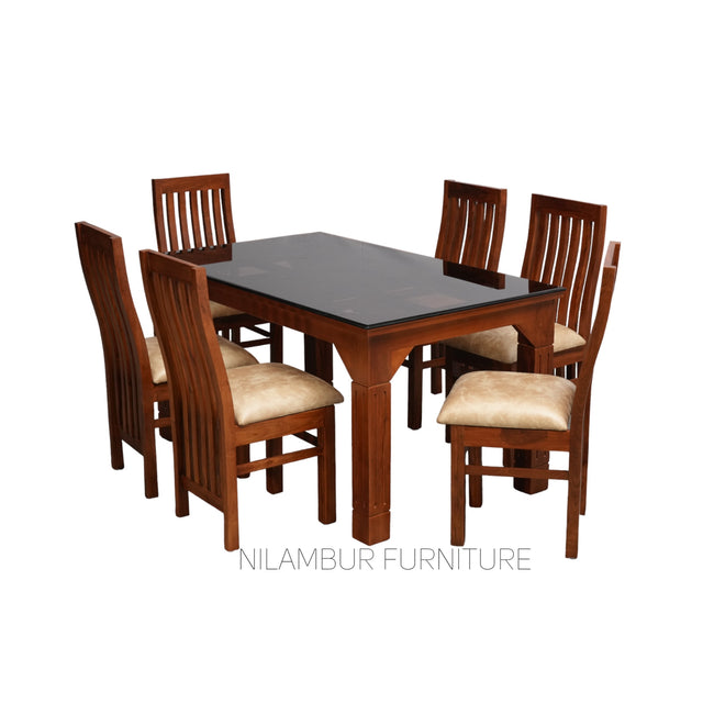 OLIVE TEAK WOOD DINING SET - Nilambur Furniture