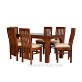 OLIVE TEAK WOOD DINING SET - Nilambur Furniture