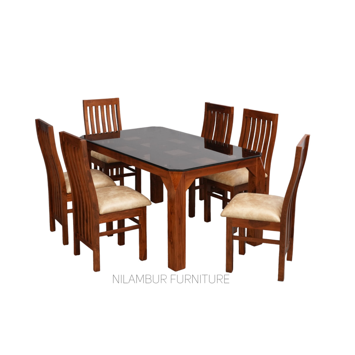 OSCAR TEAK WOOD DINING SET - Nilambur Furniture