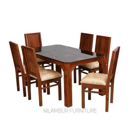 EASTON TEAK WOOD DINING SET - Nilambur Furniture