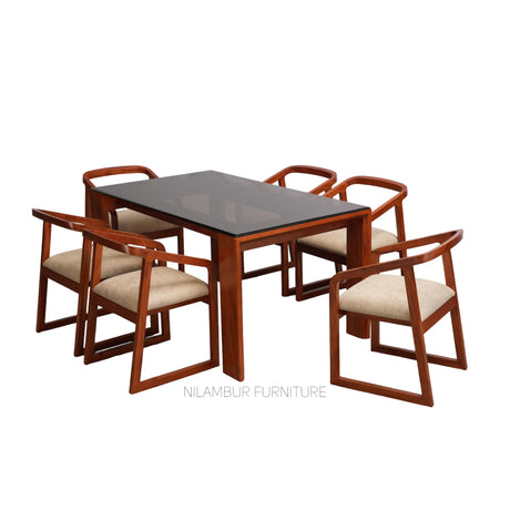 HUGO MAHOGONY DINING SET - Nilambur Furniture