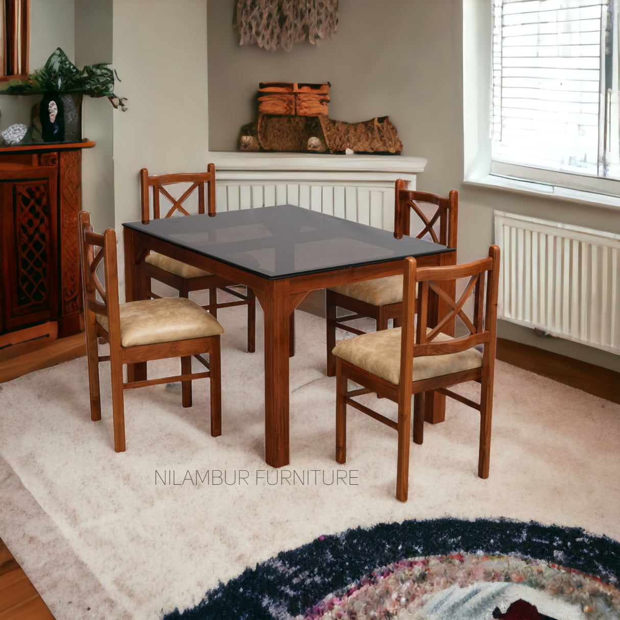 CEDAR TEAK DINING SET - Nilambur Furniture