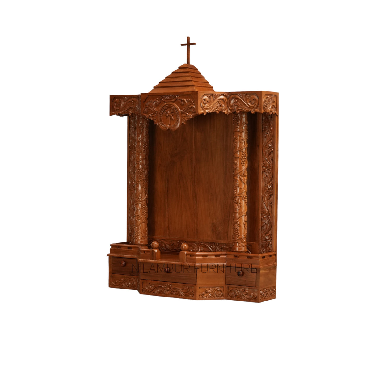 DIVINE TEAK WOOD PRAYER UNIT - Nilambur Furniture