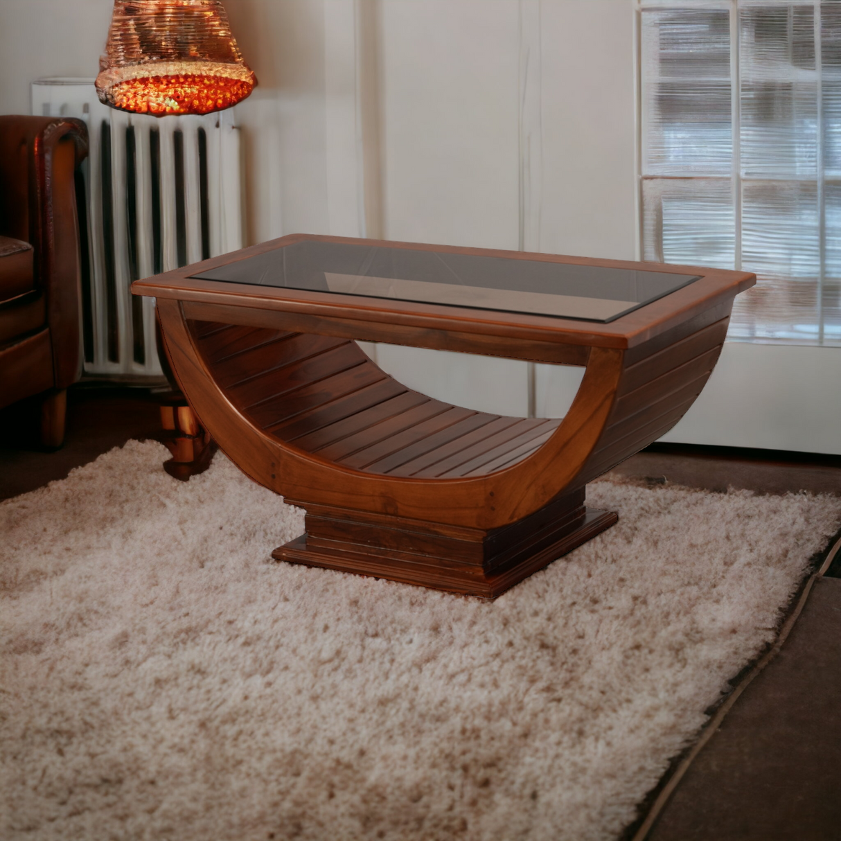 LOKESH TEAK COFFEE TABLE - Nilambur Furniture