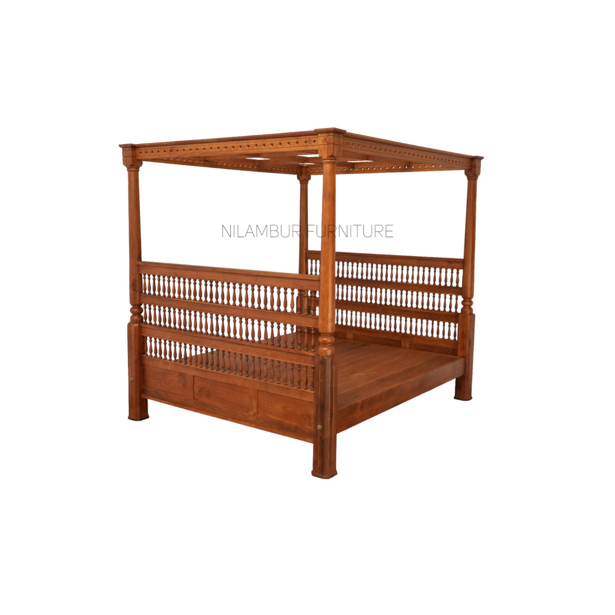 BEVAN TEAK WOOD BED COT - Nilambur Furniture