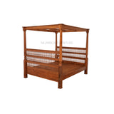 BEVAN TEAK WOOD BED COT - Nilambur Furniture