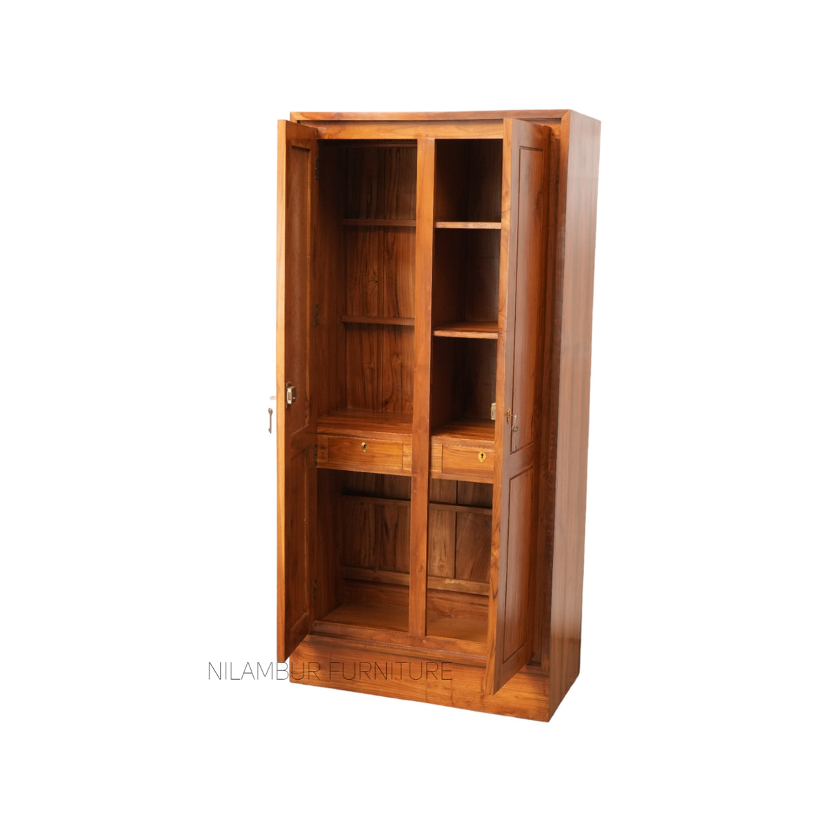 VIRAJ TEAK WOOD WARDROBE - Nilambur Furniture