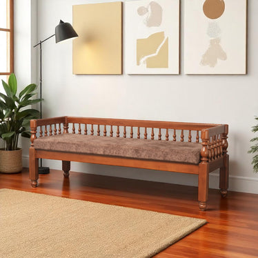 CRASSY TEAK WOOD DIWAN – Nilambur Furniture