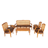 AYUSH TEAK WOOD RATTAN SOFA - Nilambur Furniture