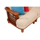 OAK N OAK TEAK WOOD CORNER SOFA - Nilambur Furniture