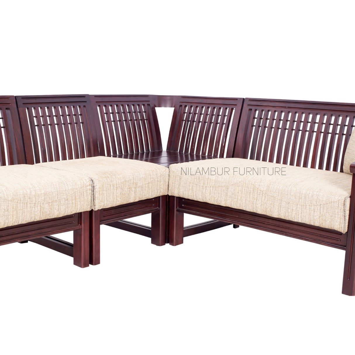 NEEDLE ROSEWOOD CORNER SOFA - Nilambur Furniture