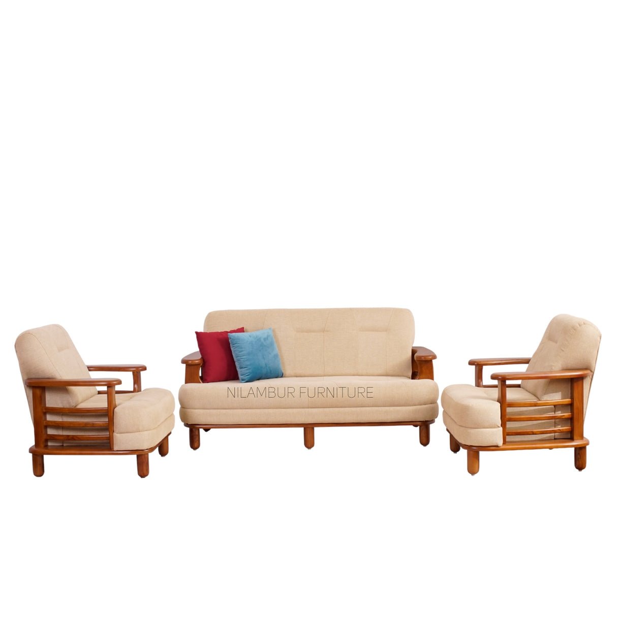 EXPRESSO TEAK WOOD SOFA - Nilambur Furniture