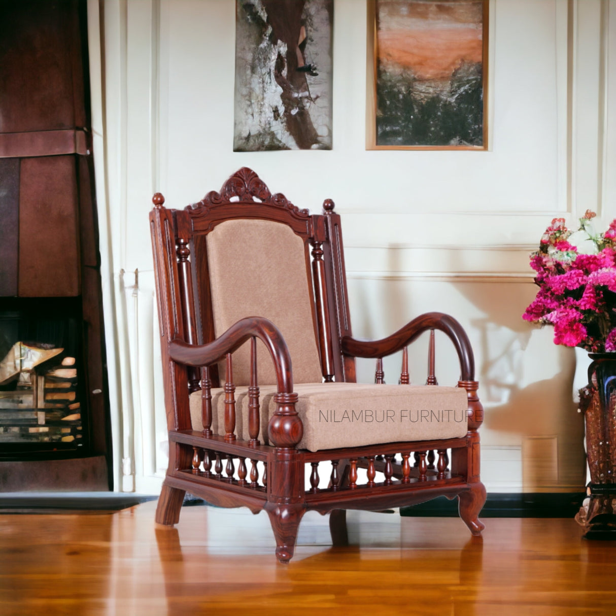 ETHNIC ROSEWOOD SOFA - Nilambur Furniture