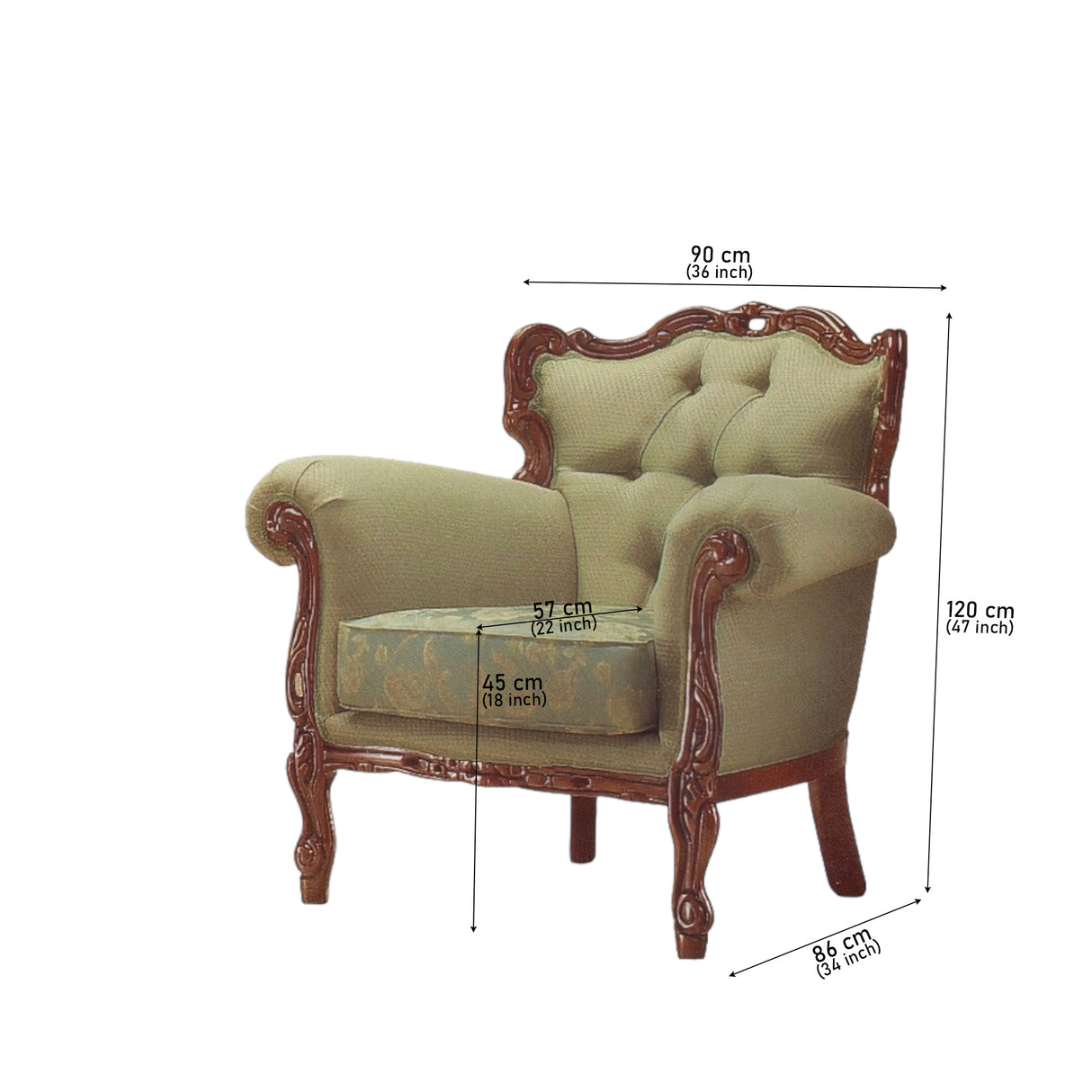 OPAL TEAK WOOD SOFA