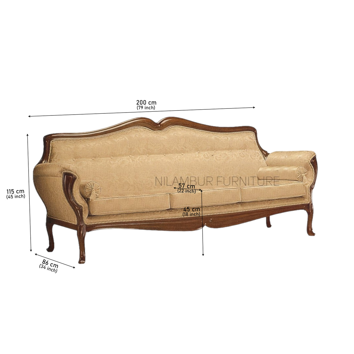 SAPHIRE TEAK WOOD SOFA
