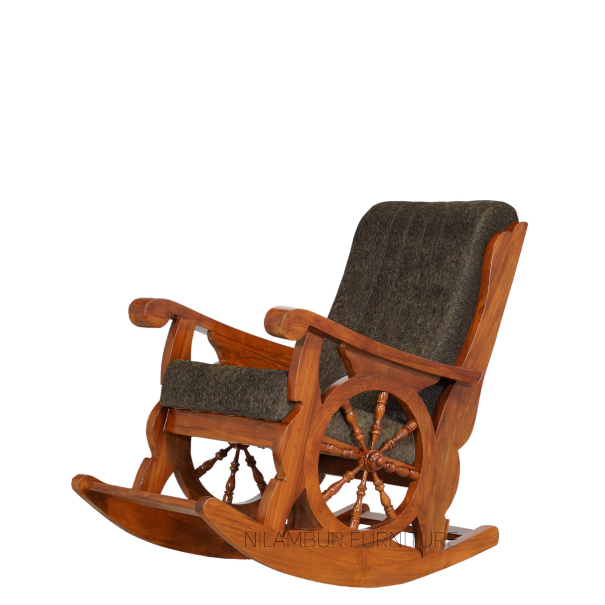 ARYAN TEAK WOOD ROCKING CHAIR - Nilambur Furniture