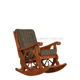 ARYAN TEAK WOOD ROCKING CHAIR - Nilambur Furniture