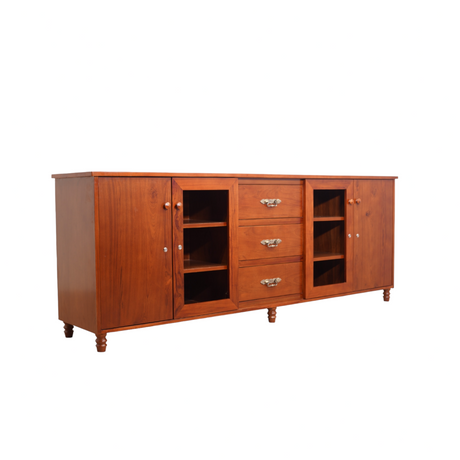 WILLIAM TEAK WOOD CROCKERY UNIT - Nilambur Furniture