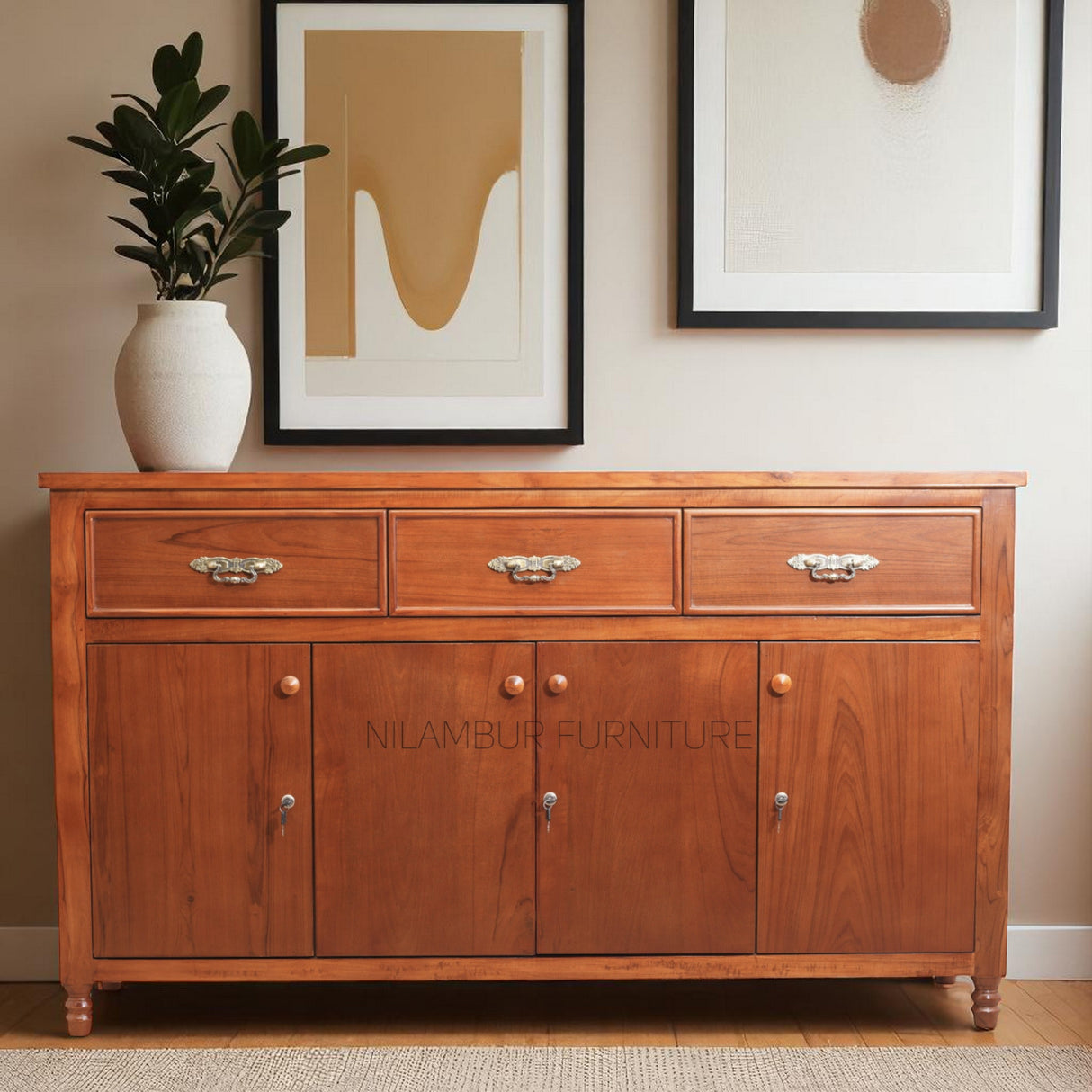 LIAM TEAK WOOD CROCKERY UNIT