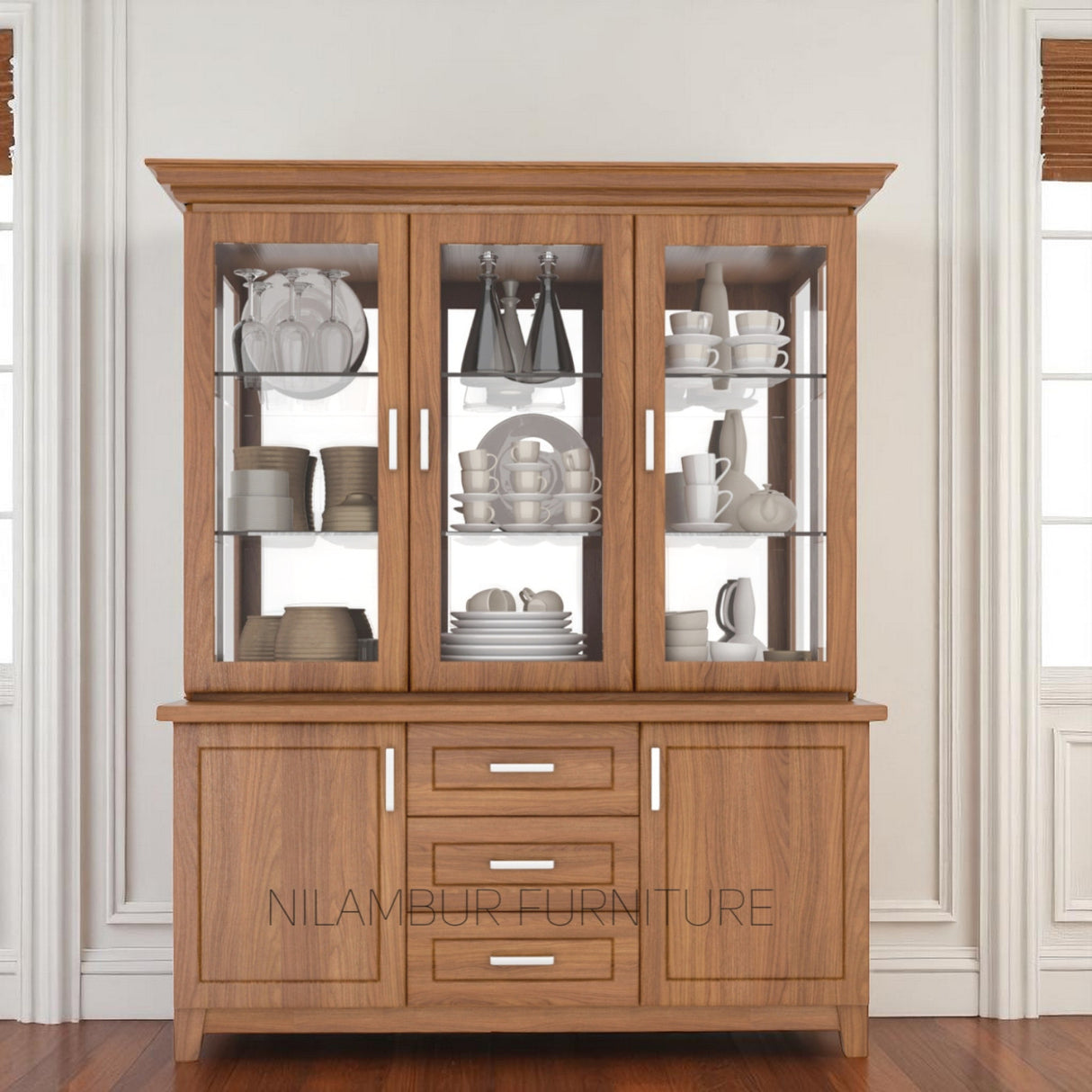 APOLLO TEAK WOOD CROCKERY UNIT