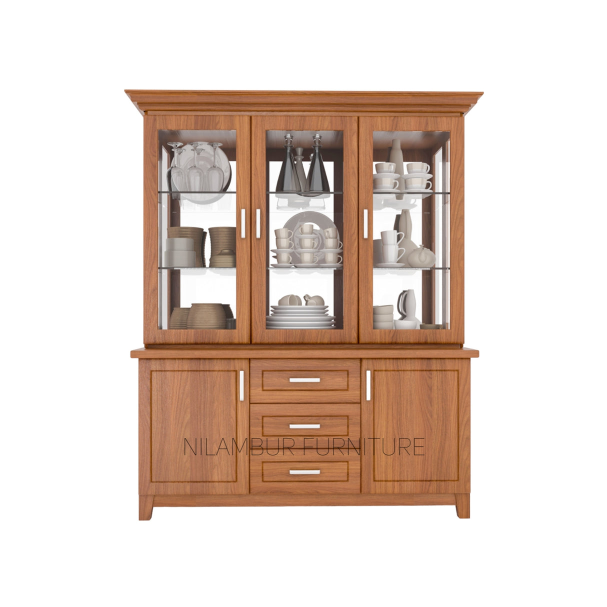 APOLLO TEAK WOOD CROCKERY UNIT - Nilambur Furniture