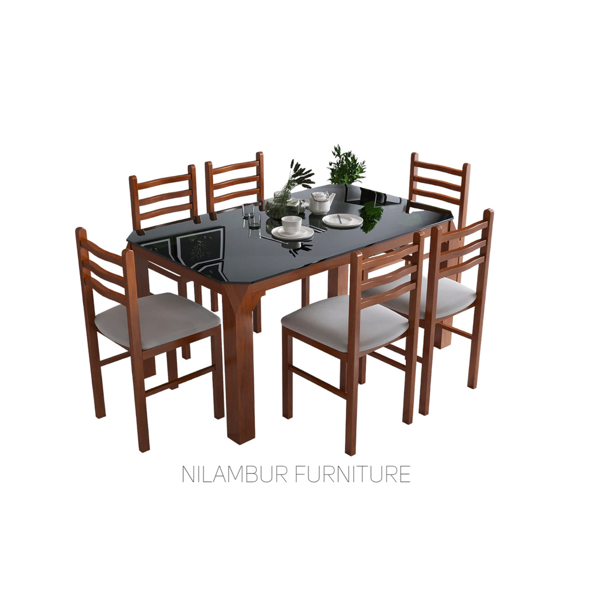 CATALIN TEAK WOOD DINING SET - Nilambur Furniture