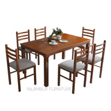 CASPIAN TEAK WOOD DINING SET - Nilambur Furniture