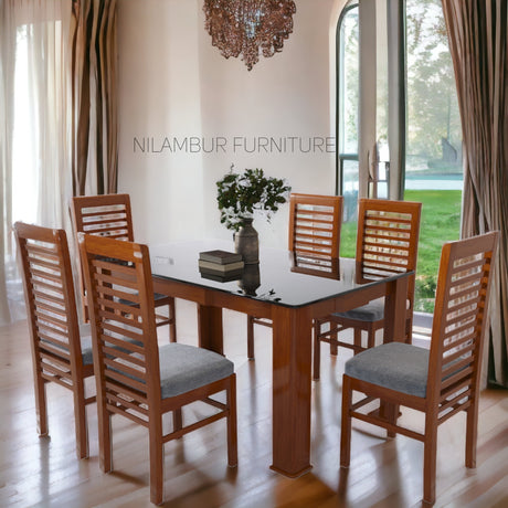 CELIO TEAK WOOD DINING SET - Nilambur Furniture