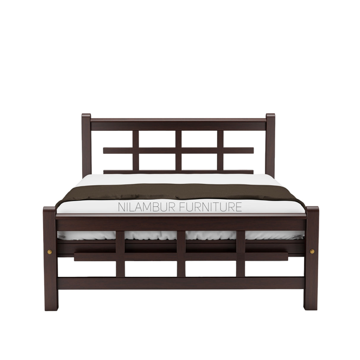 ITALIA MAHOGONY WOOD BED COT - Nilambur Furniture