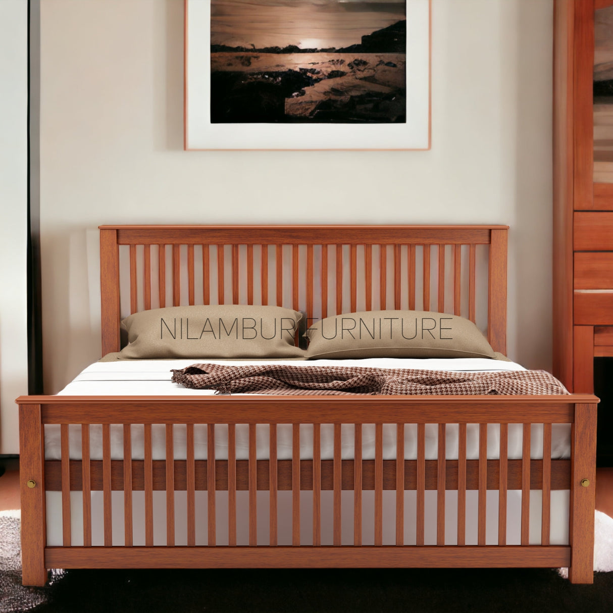 ADMIRE TEAK WOOD BED COT - Nilambur Furniture