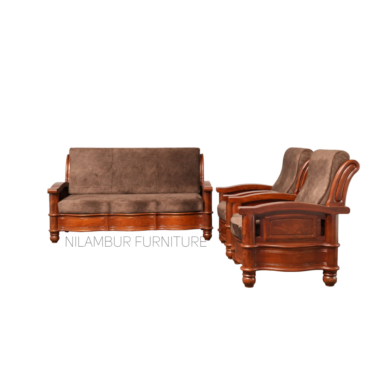 SIGNATURE TEAK WOOD SOFA - Nilambur Furniture