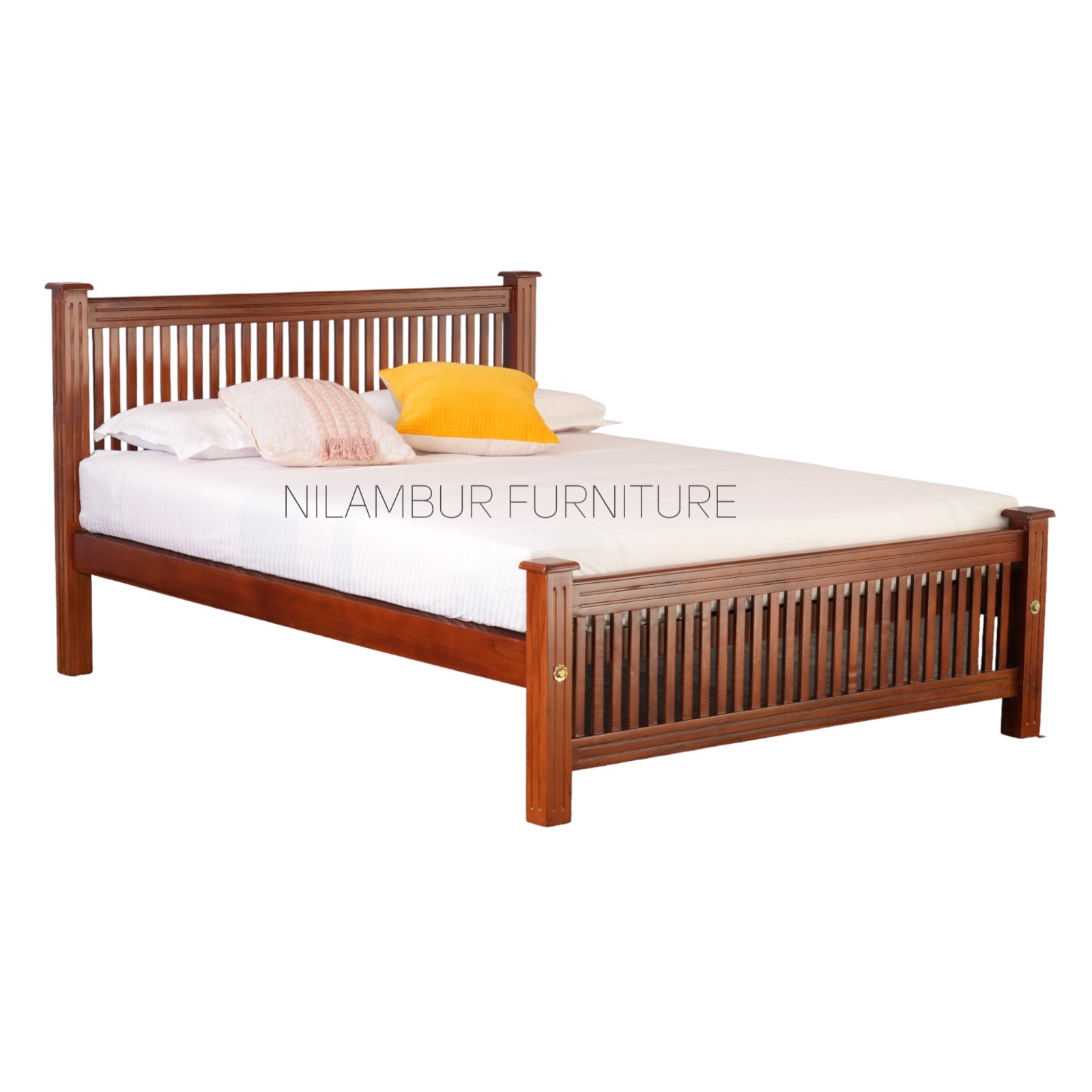 SQUARE TEAK WOOD BED COT – Nilambur Furniture