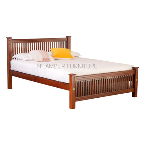 SQUARE TEAK WOOD BED COT - Nilambur Furniture