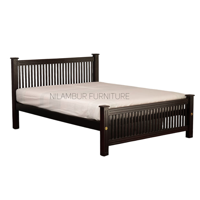 SQUARE MAHOGONY WOOD BED COT - Nilambur Furniture