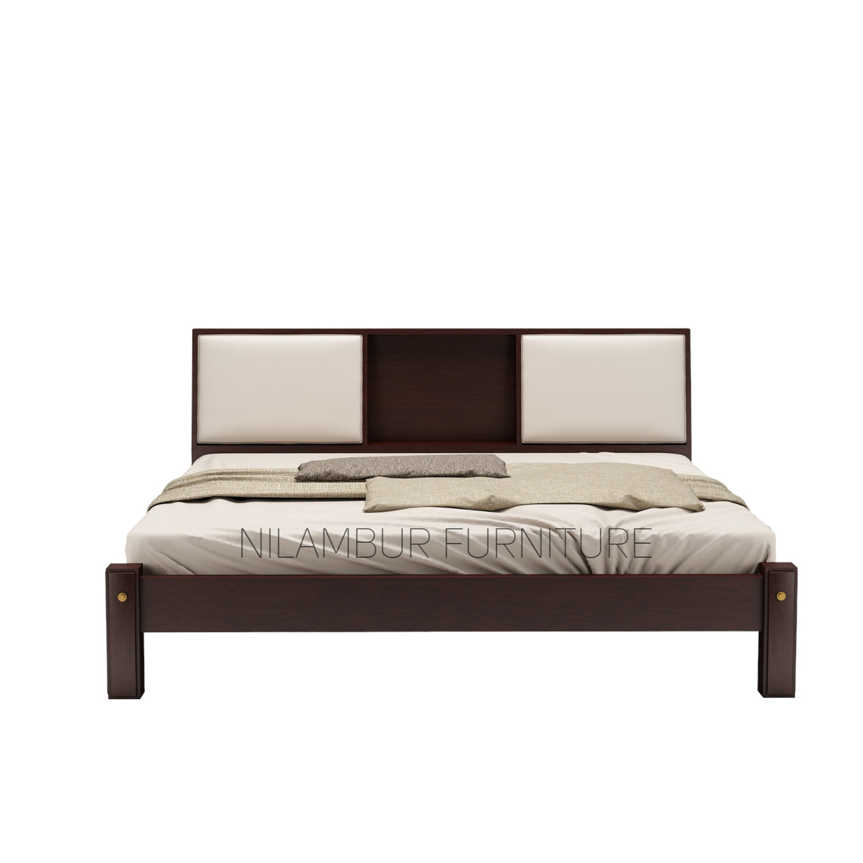 LIAM MAHOGONY WOOD BED COT - Nilambur Furniture