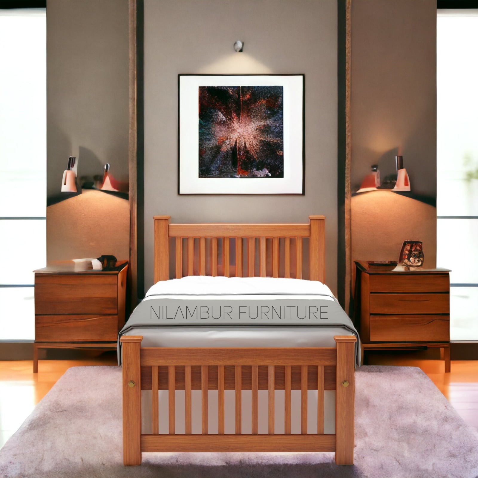 Teak wood single cot sale designs