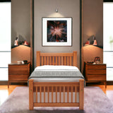 SQUARE SINGLE TEAK BED COT - Nilambur Furniture