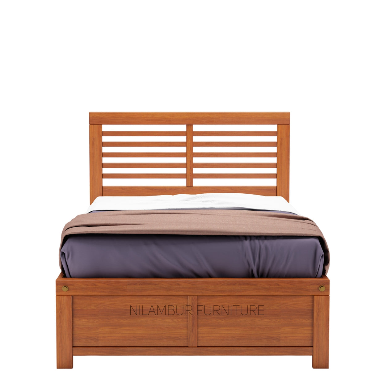 CAROLINE TEAK WOOD BED COT - Nilambur Furniture